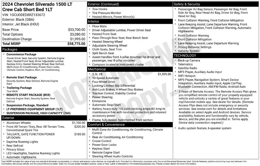 Used 2024 Black Chevrolet LT image 24