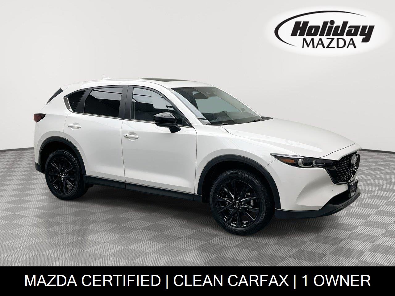 Certified Used 2025 Rhodium White Metallic Mazda 2.5 S Carbon Edition image 1