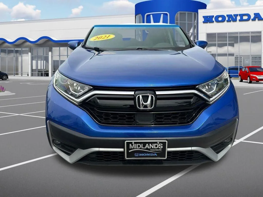 Certified Used 2021 Aegean Blue Metallic Honda EX-L image 2