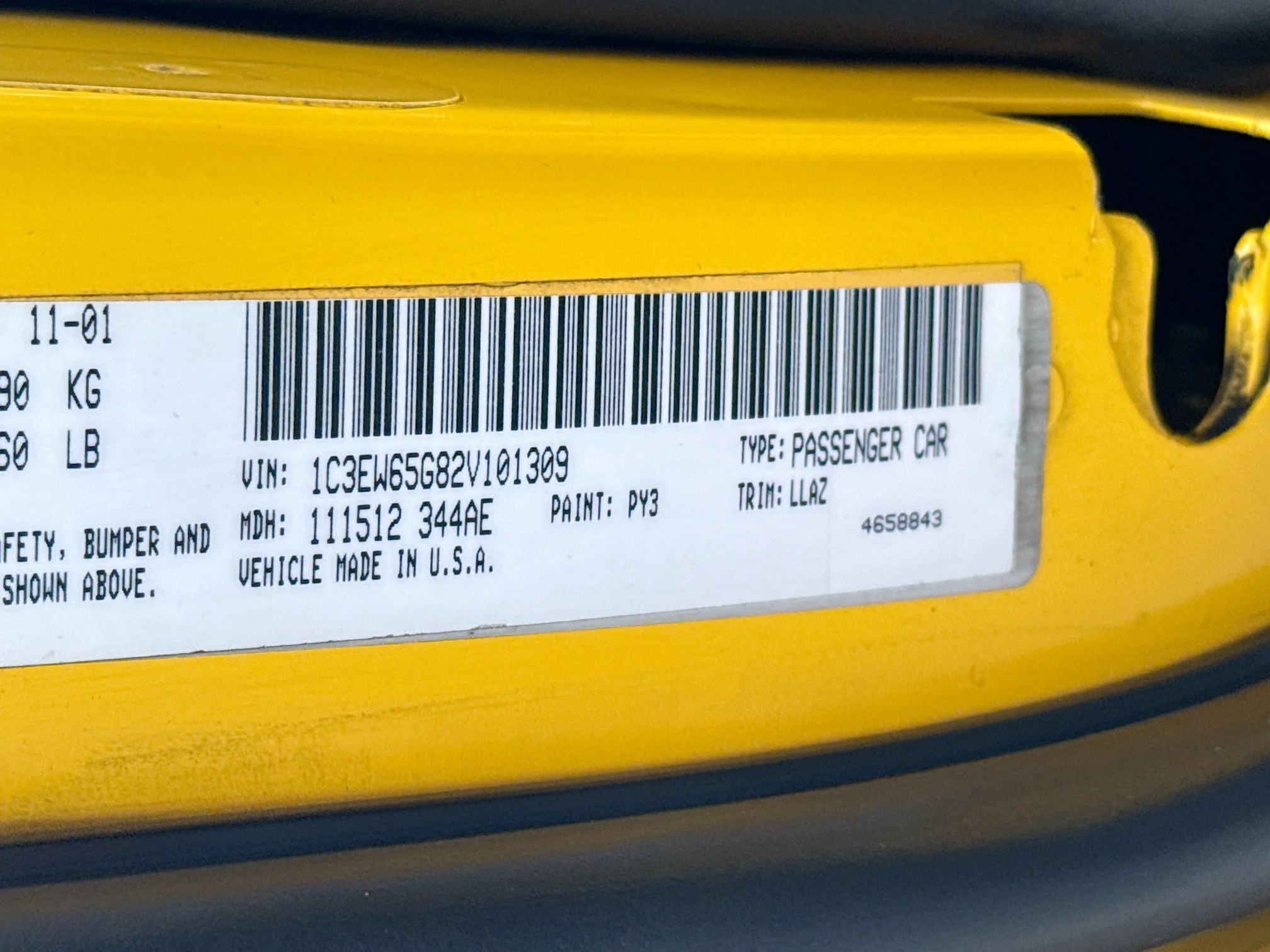 Used 2002 Prowler Yellow Clearcoat/Black Soft Top Chrysler Base image 38