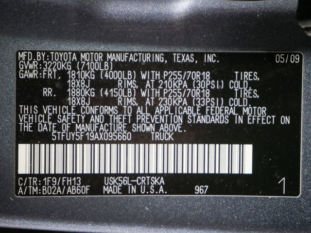 Used 2010 Slate Metallic Toyota Double Cab w/ Cold Weather Pkg image 30