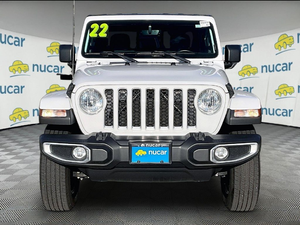 Used 2022 Bright White Clearcoat Jeep Overland image 2