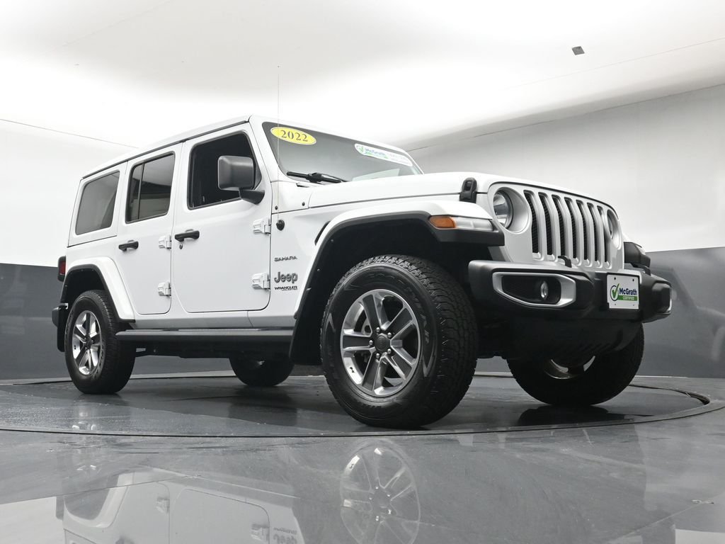 Used 2022 White Jeep Unlimited Sahara image 26