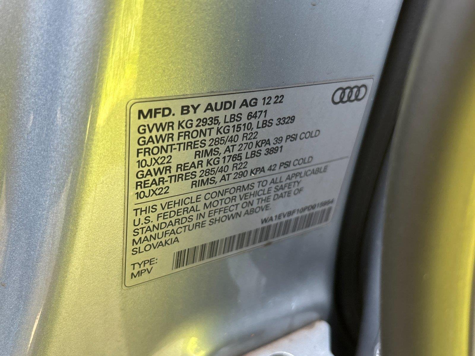 Used 2023 Satellite Silver Metallic Audi Premium Plus image 11