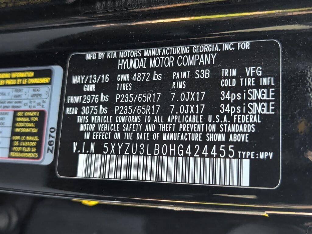Used 2017 Twilight Black Hyundai 2.4L image 4
