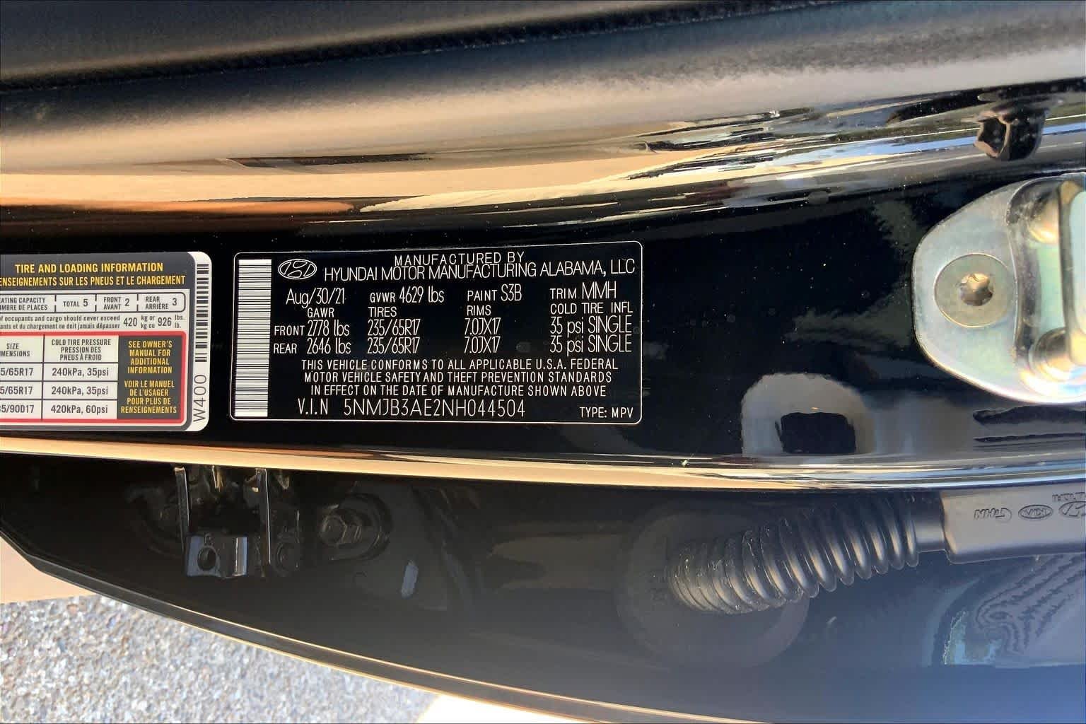 Certified Used 2022 Phantom Black Hyundai SEL image 36