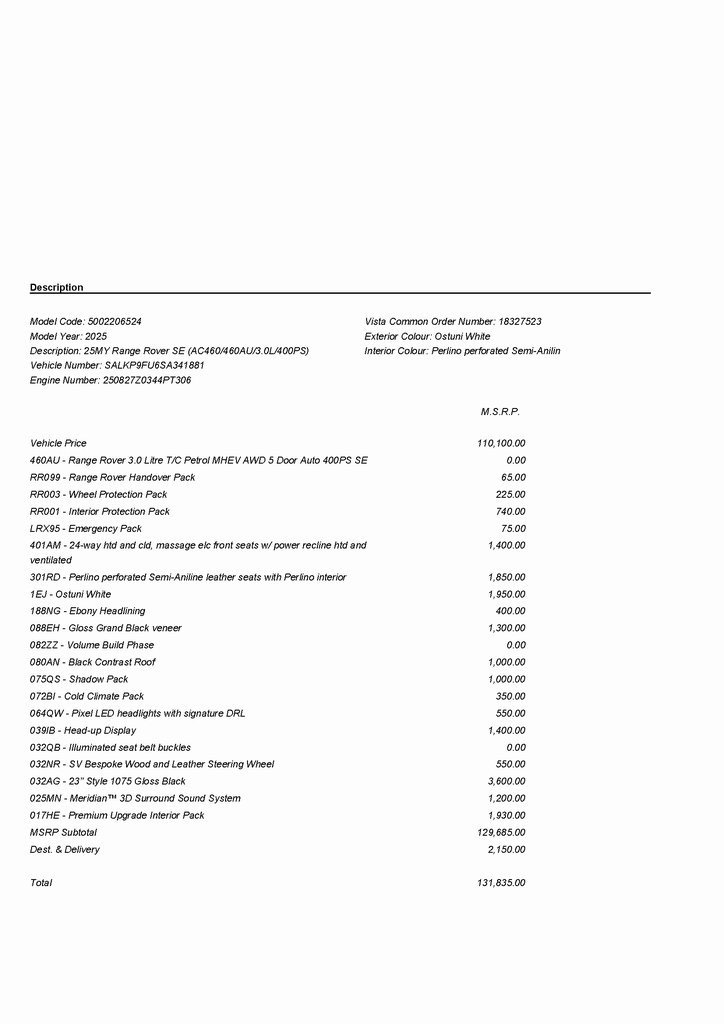 2025 LAND ROVER RANGE ROVER - Image 3