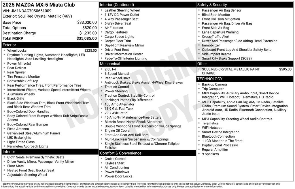Used 2025 Red Mazda Club image 6