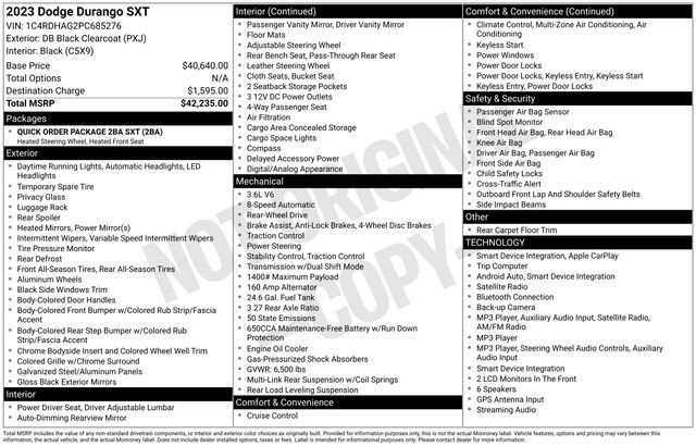 Used 2023 Black Dodge SXT image 4