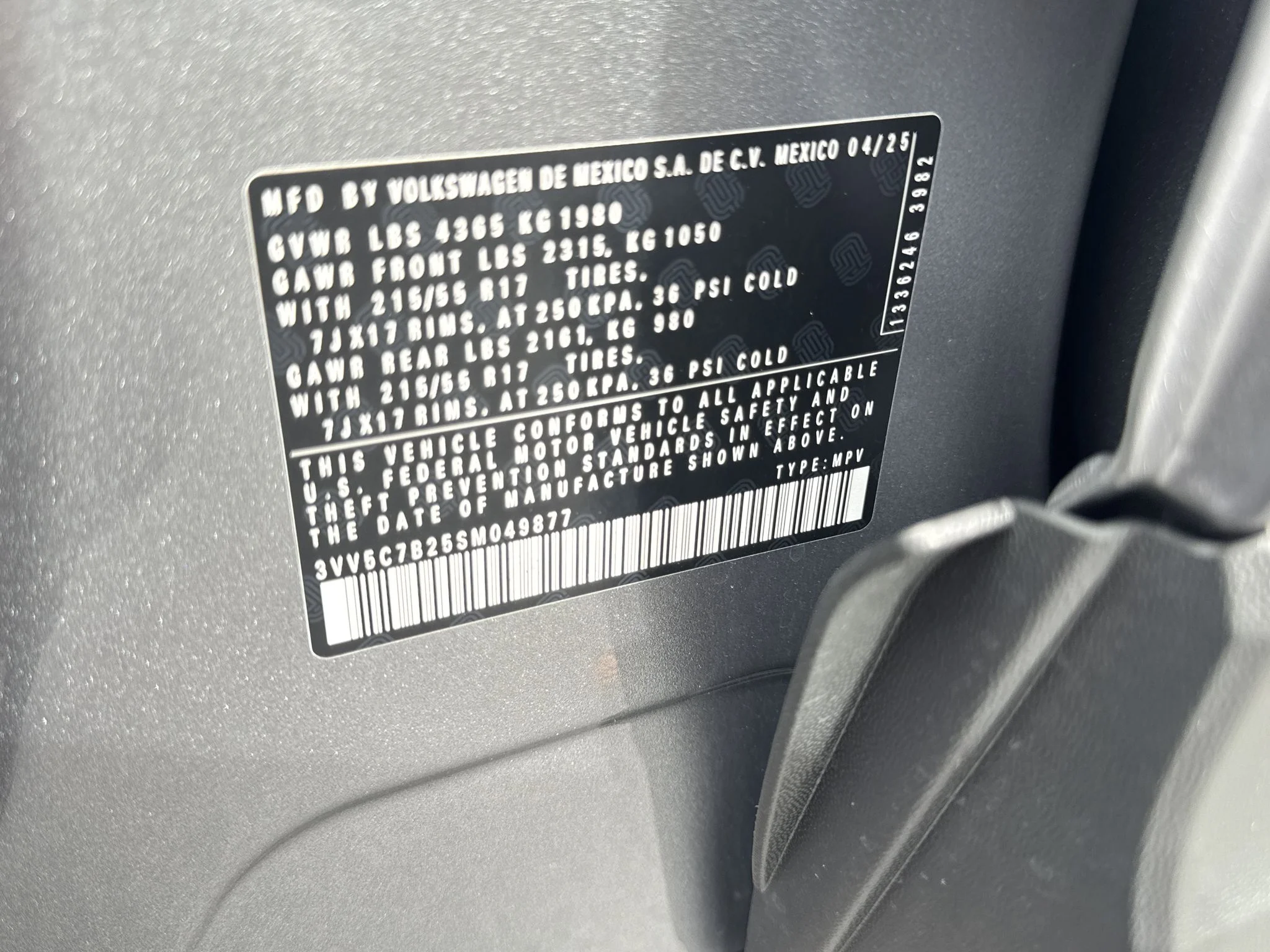 Certified Used 2025 Pyrite Silver Metallic Volkswagen S image 34