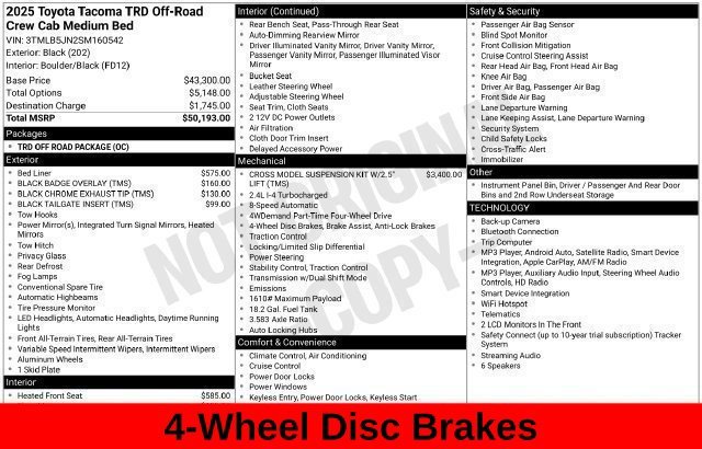 Used 2025 Black Toyota TRD Off-Road image 27