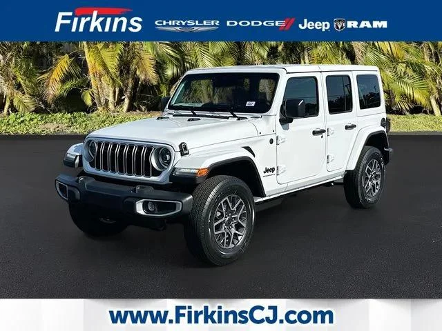New 2026 Bright White Clear-Coat Exterior Paint Jeep Sahara image 1