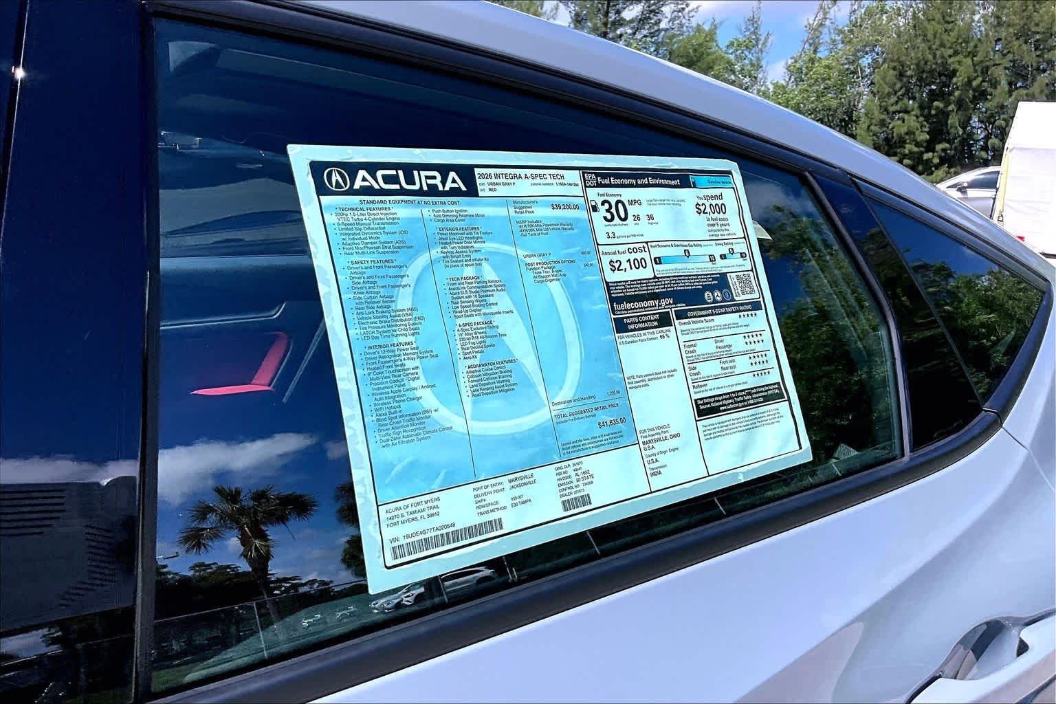 New 2026 Urban Gray Pearl Acura w/A-Spec Technology Package image 22