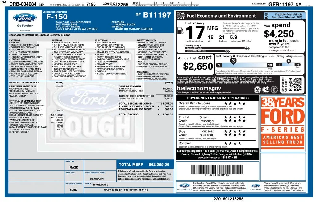Used 2016 Black Ford Platinum image 4
