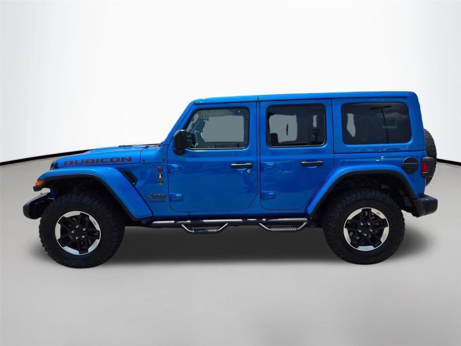 Used 2021 Hydro Blue Pearlcoat Jeep Unlimited Rubicon image 8