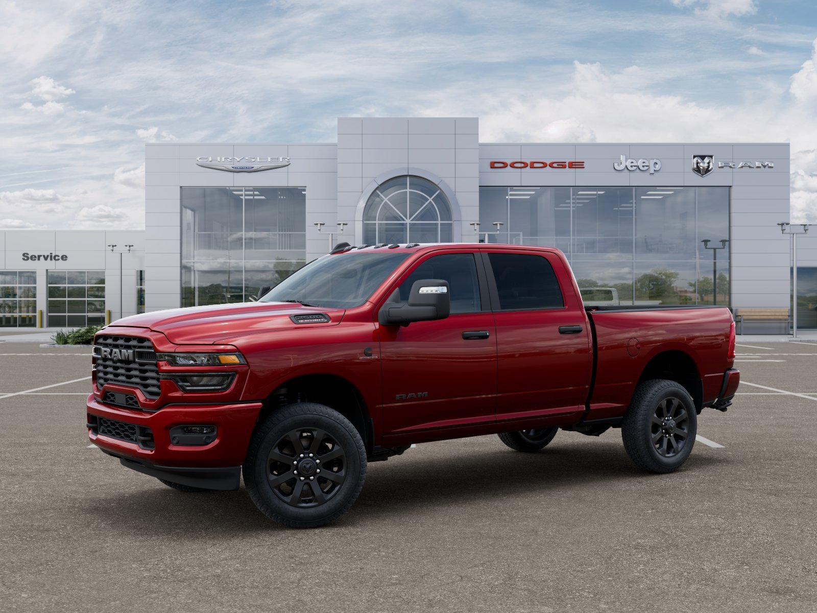 New 2026 Molten Red Pearl-Coat Exterior Paint RAM Big Horn image 17