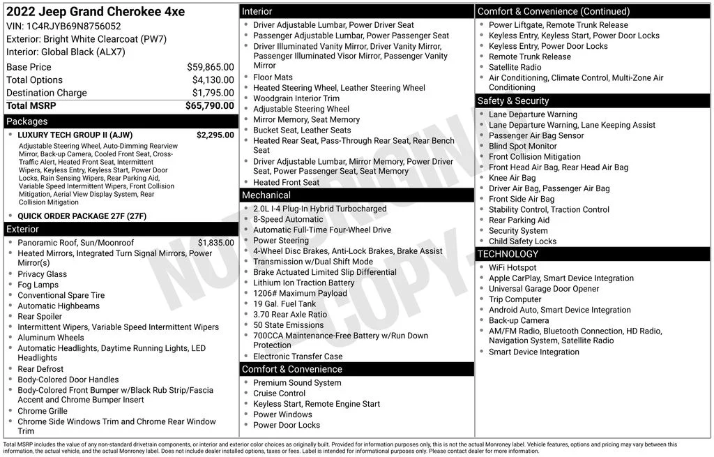 Used 2022 White Jeep 4xe image 17
