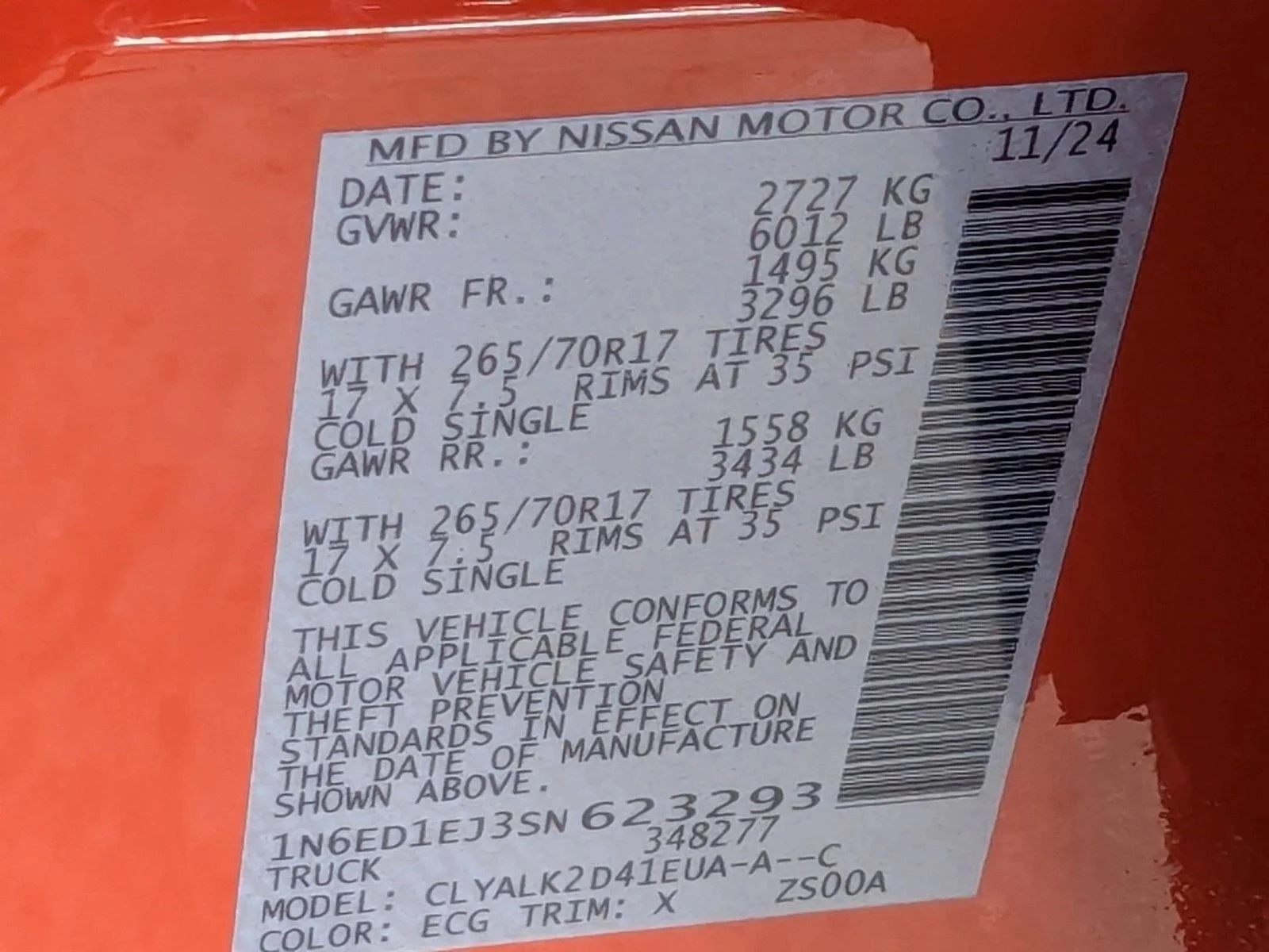 Used 2025 Afterburn Orange Nissan PRO-X image 24