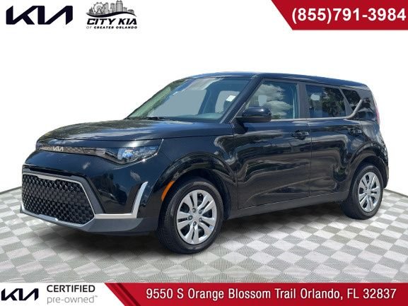 Black 2023 Kia Soul LX FWD SUV / Crossover Front-Wheel Drive Continuously Variable Transmission