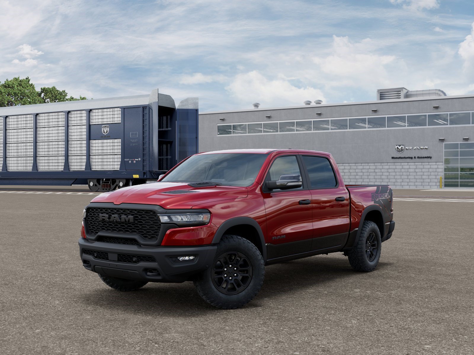 New 2027 Molten Red Pearl-Coat Exterior Paint Ram Rebel X image 1