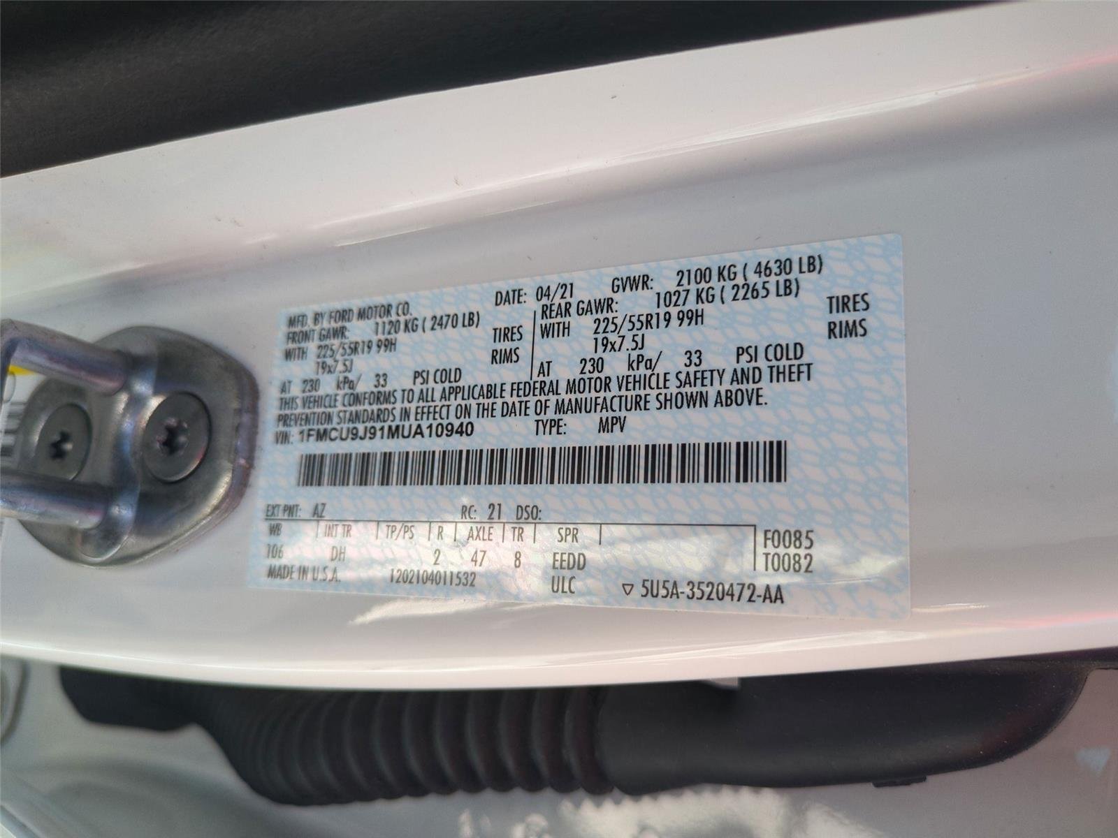 Used 2021 Star White Metallic Tri-Coat Ford Titanium image 42