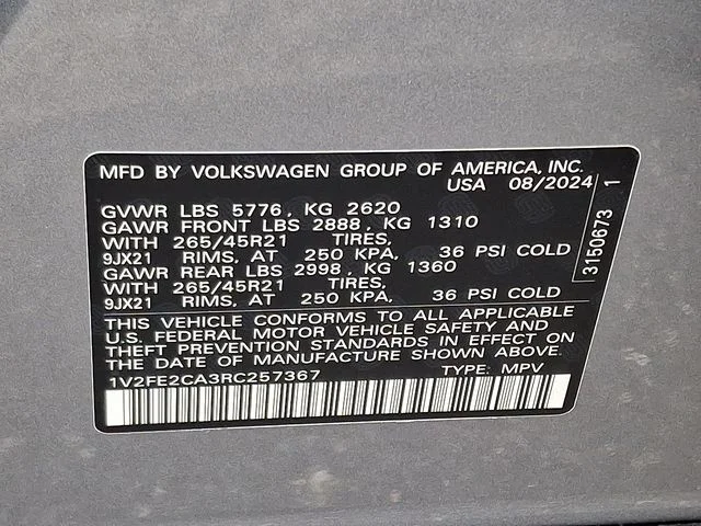 New 2024 Silver Volkswagen 2.0T SEL Premium R-Line image 16