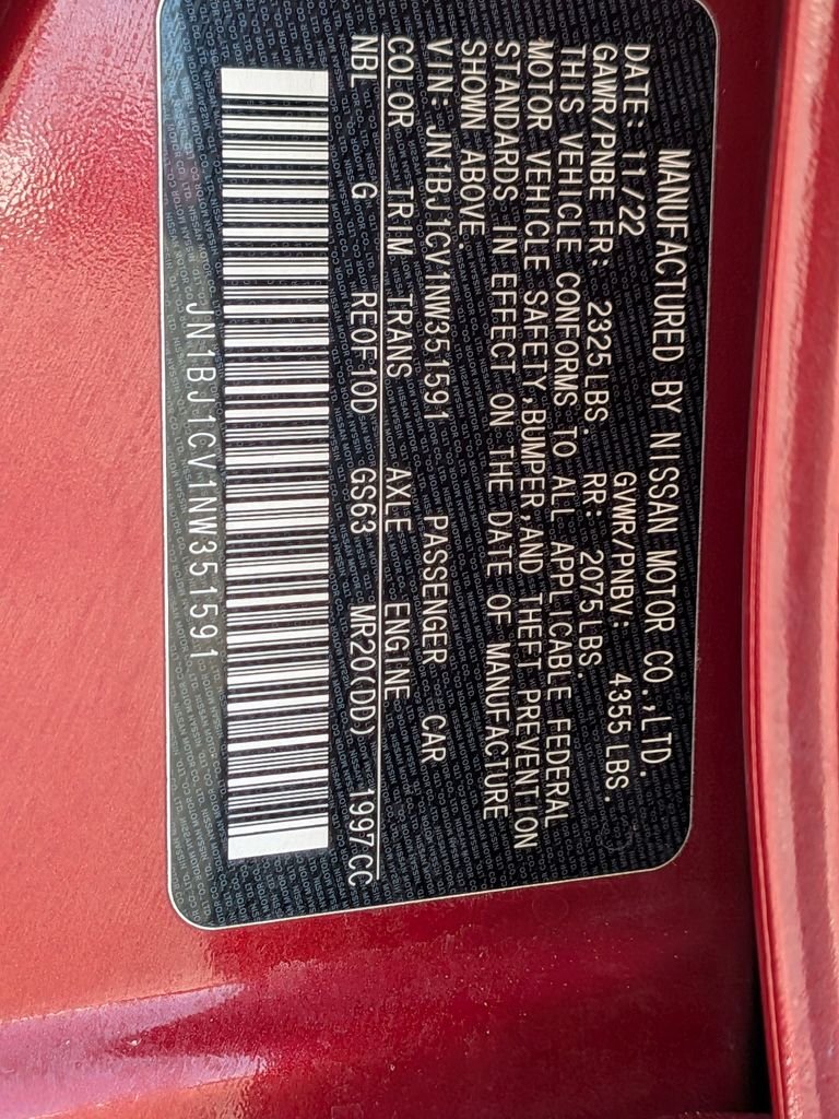 Used 2022 Red Nissan SL image 30