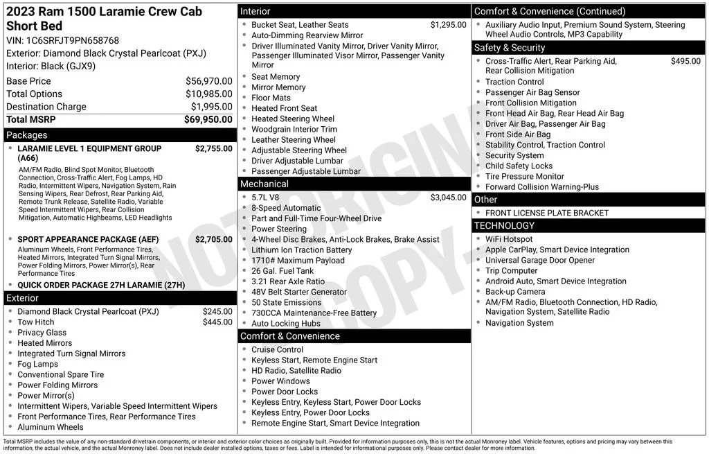 Certified Used 2023 Black Ram Laramie image 7