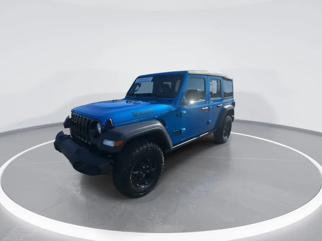 Used 2022 Blue Jeep Unlimited Willys image 4