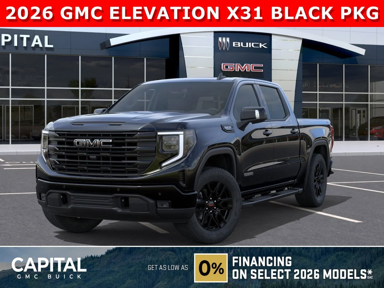 New 2026 ONYX BLACK GMC Elevation image 1