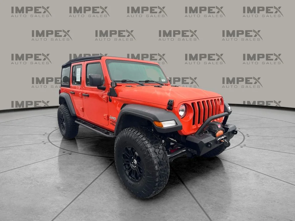 Used 2018 Orange Jeep Unlimited Sport S image 4