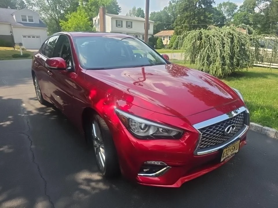 Certified Used 2023 Red INFINITI LUXE image 2