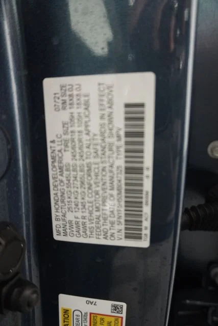 Used 2021 Blue Honda EX-L image 22
