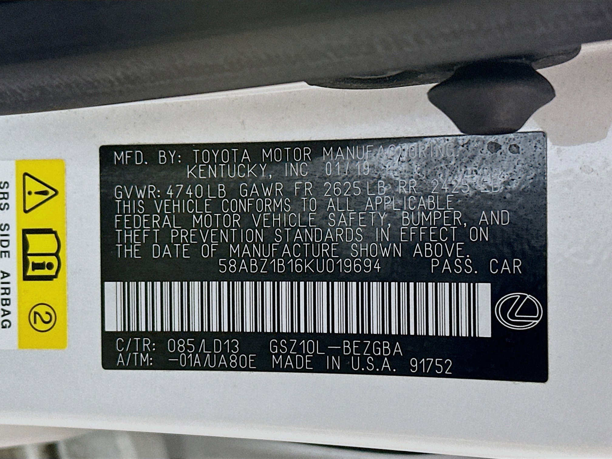 2019 Lexus ES 350 - Photo 31