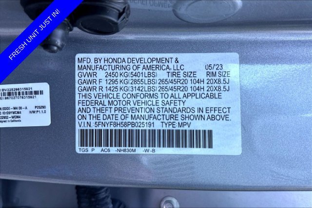 Used 2023 Gray Honda EX-L image 21