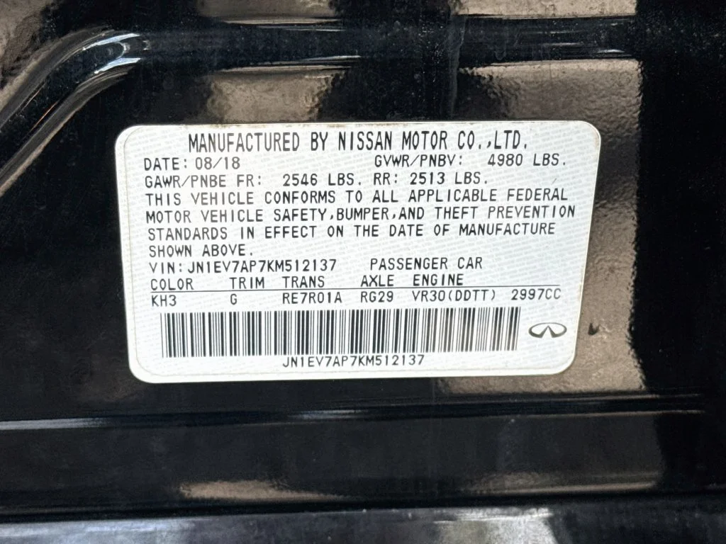 Used 2019 Black INFINITI 3.0t LUXE image 33
