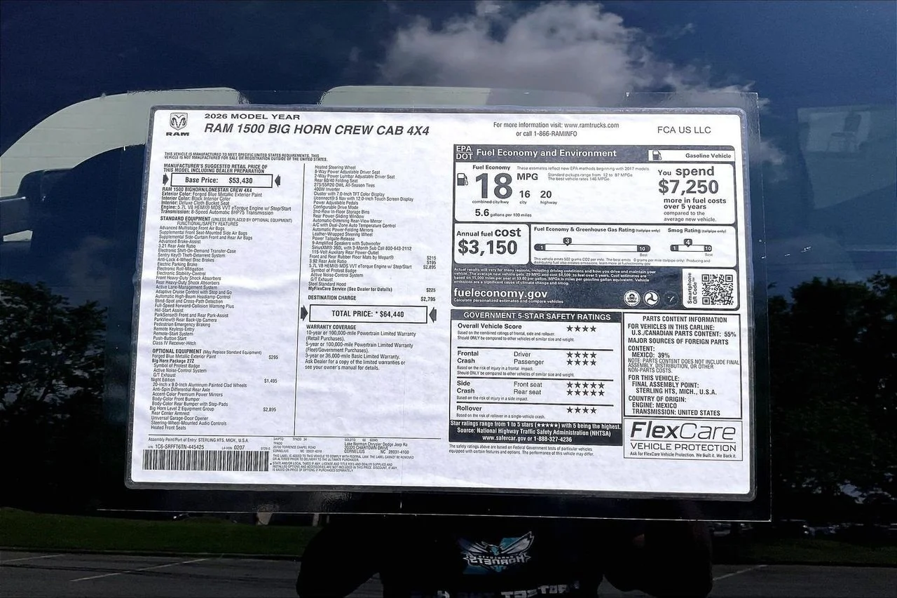New 2026 Forged Blue Metallic Exterior Paint RAM Big Horn/Lone Star image 34