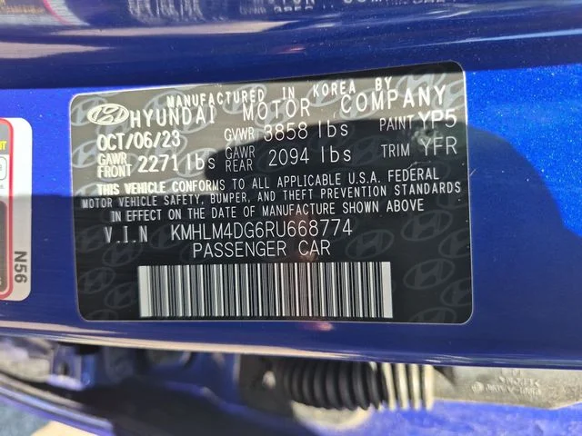 Certified Used 2024 Blue Hyundai SEL image 33