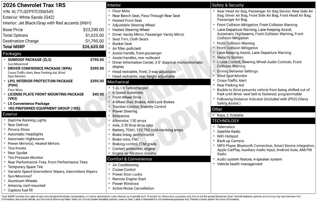 2026 Chevrolet Trax RS - Photo 2