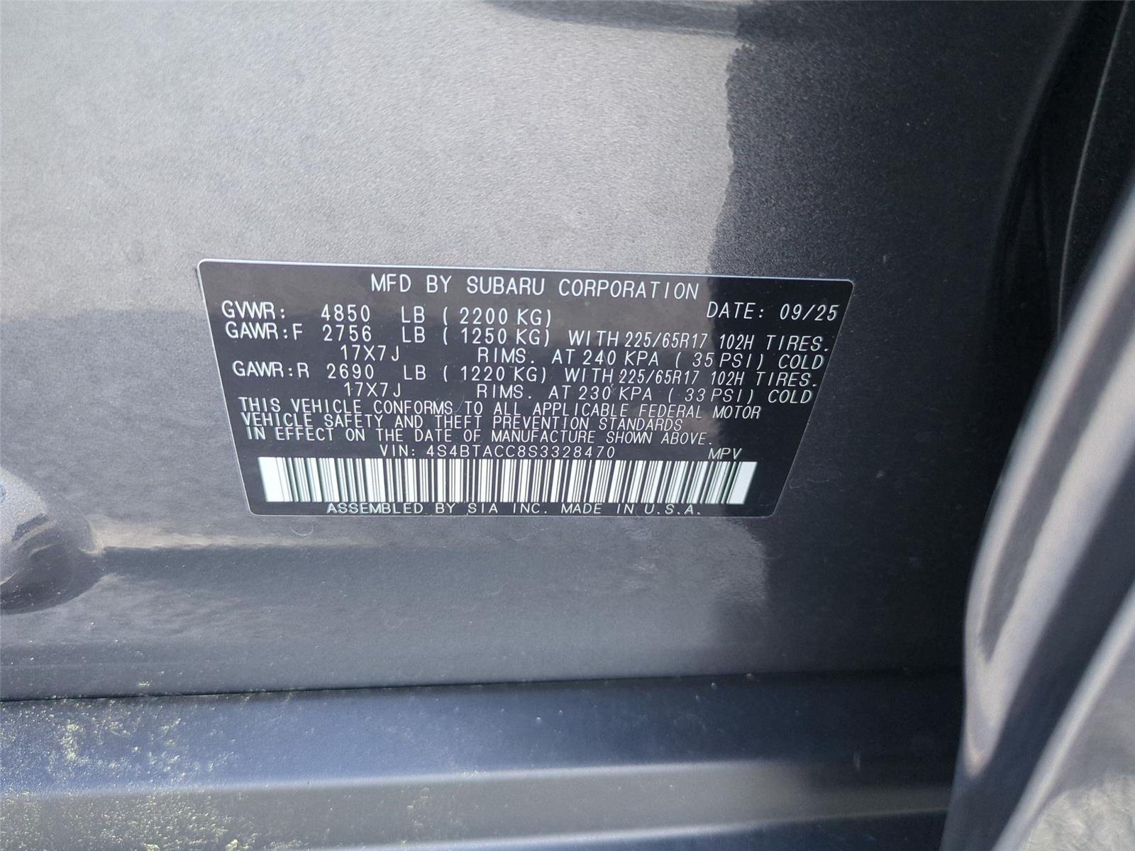 Used 2025 Magnetite Gray Metallic Subaru Premium image 38