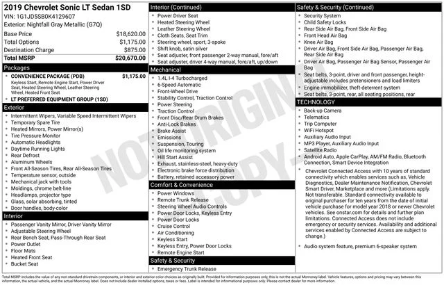 Used 2019 Gray Chevrolet LT image 7