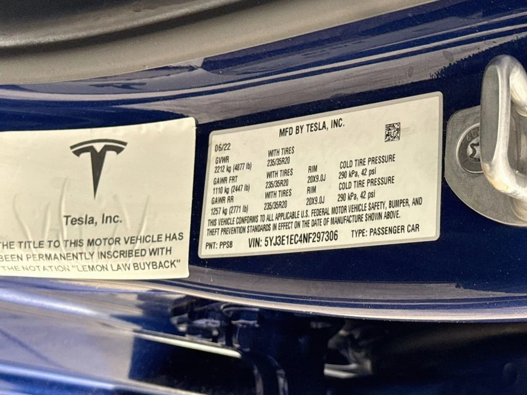 Used 2022 Blue Tesla Performance image 32