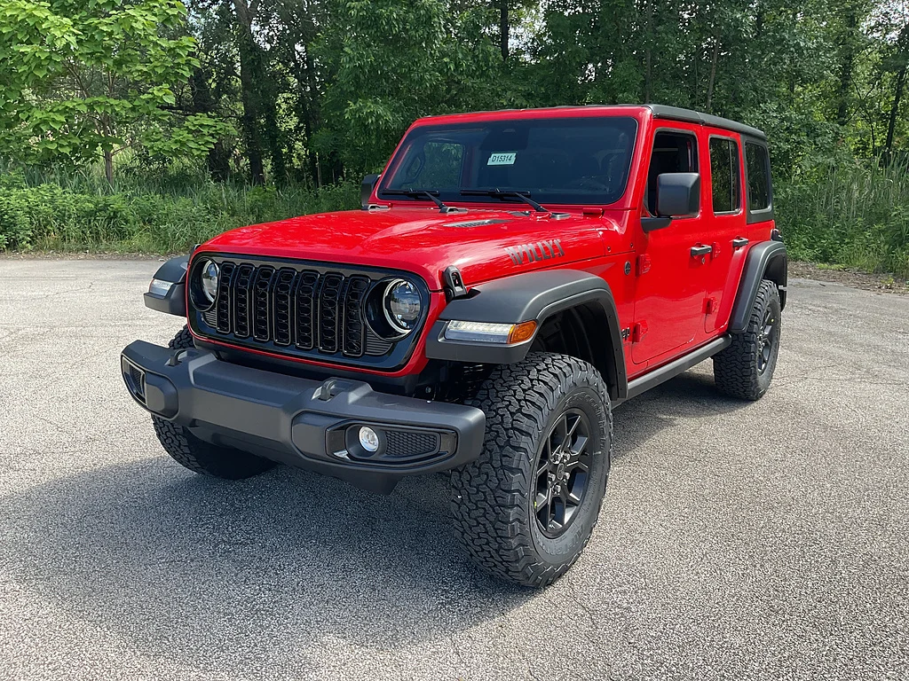 New 2026 Firecracker Red Clearcoat Jeep 4-Door Willys 4x4 image 3