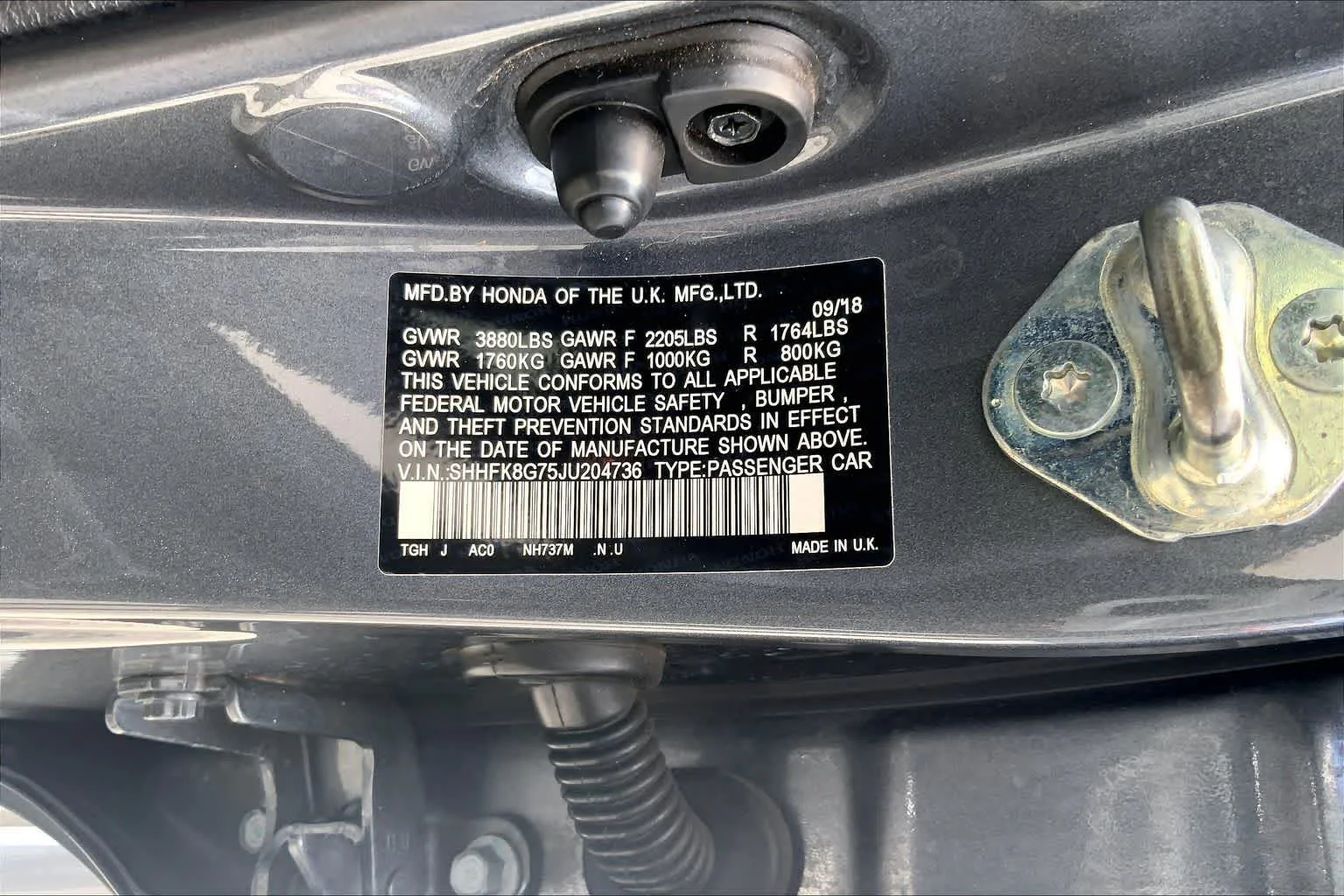 Used 2018 Gray/gray Honda Touring image 20