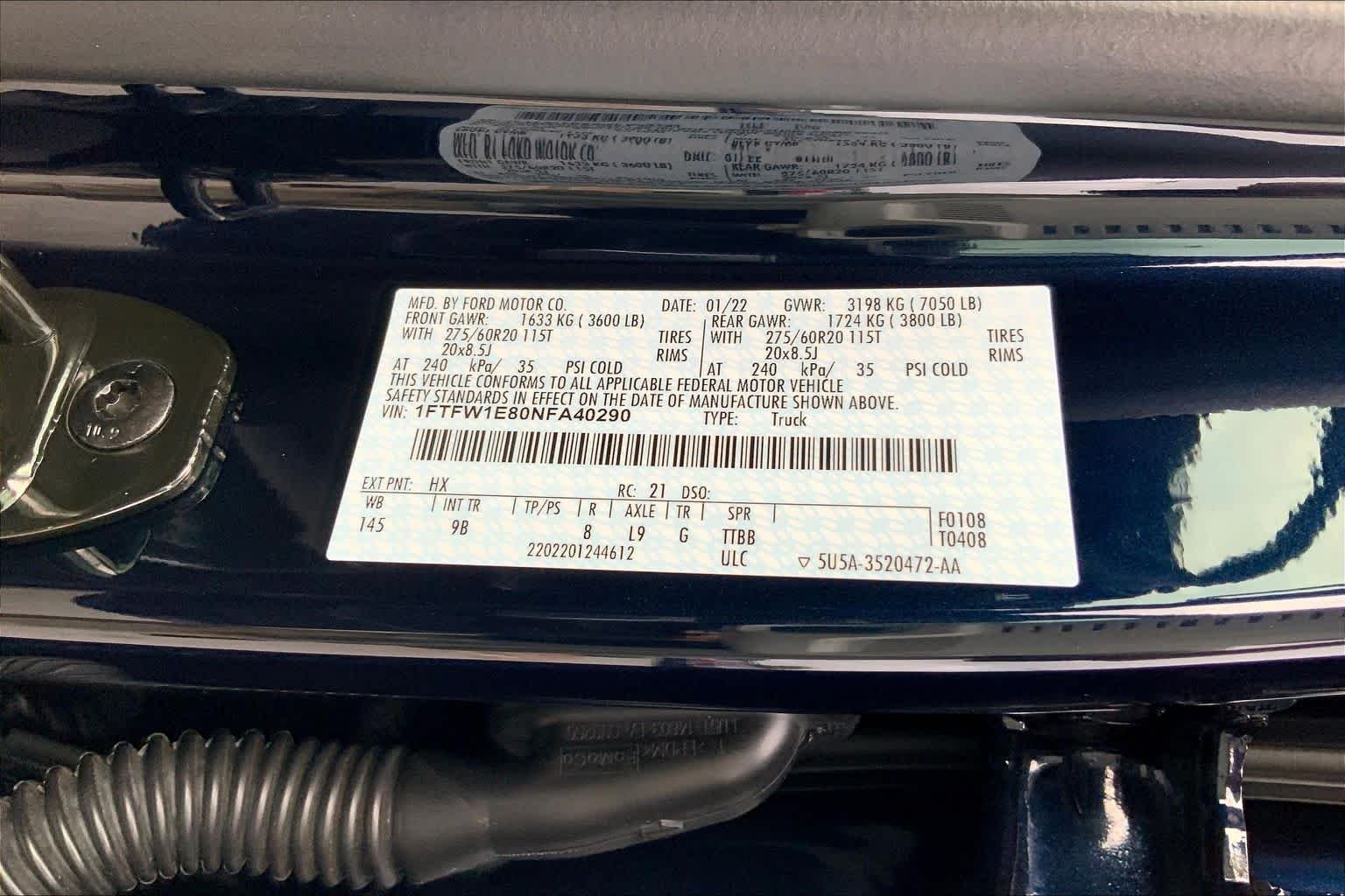 Used 2022 Antimatter Blue Metallic Ford Platinum image 30