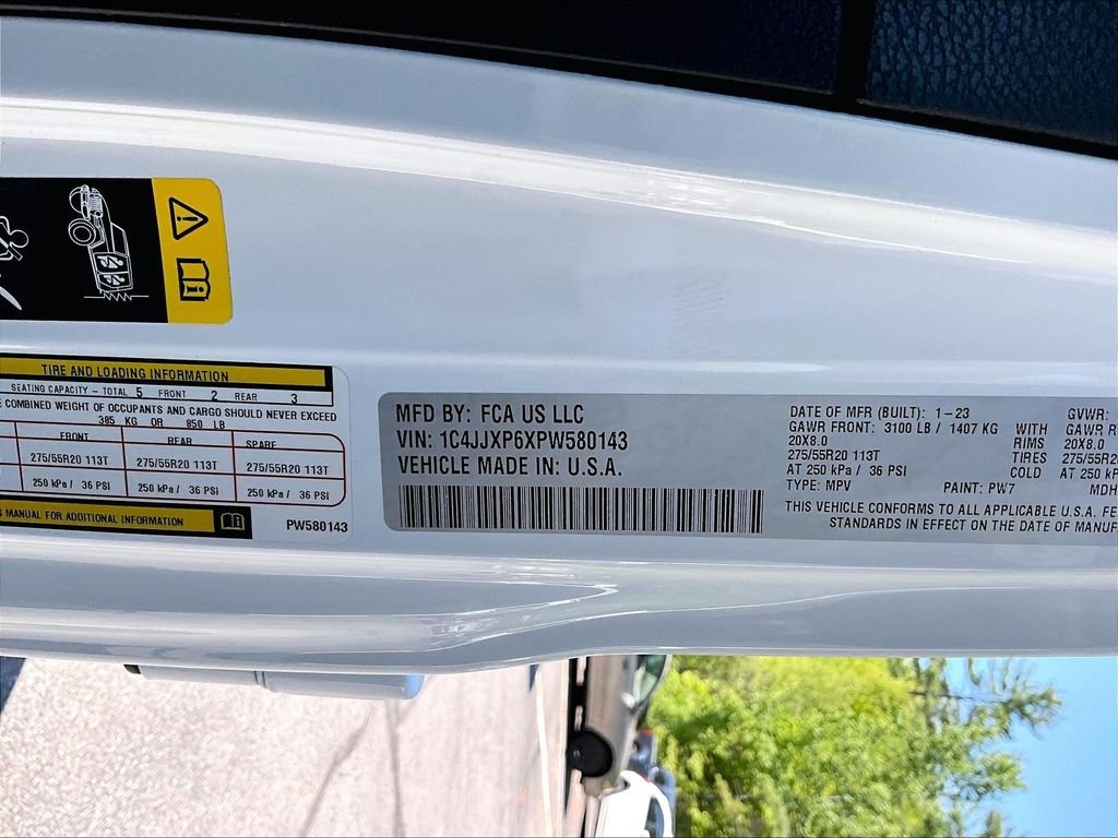 Used 2023 Bright White Clearcoat Jeep Sahara 4xe image 35