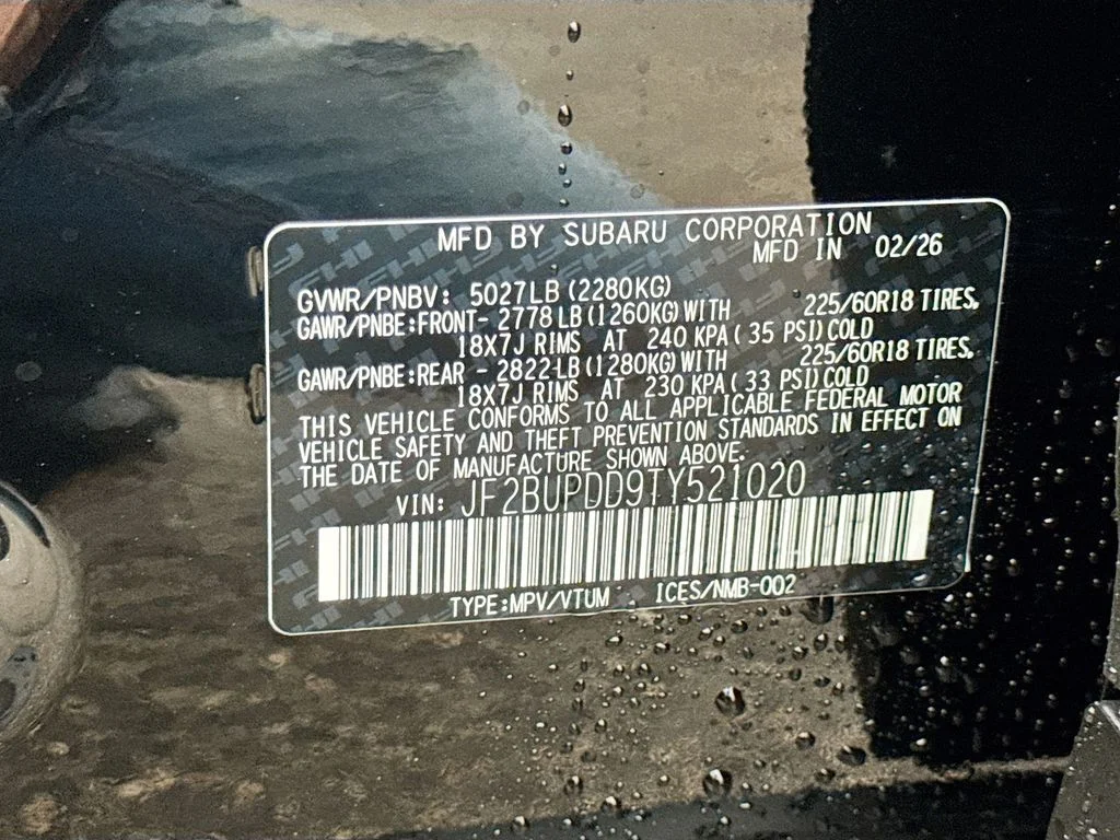 New 2026 Black Subaru Limited image 43