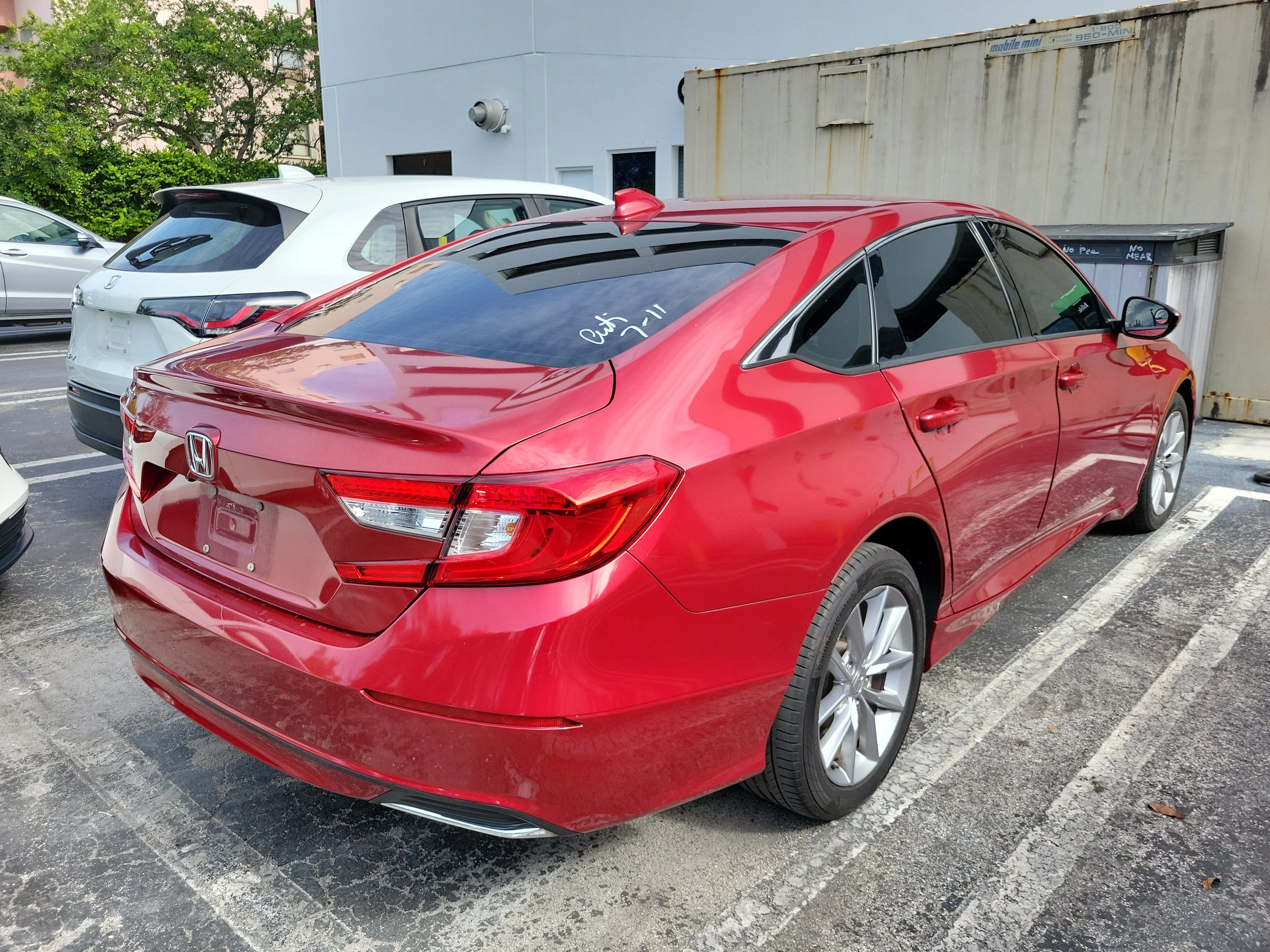 Certified Used 2021 Radiant Red Metallic Honda 1.5T LX image 3