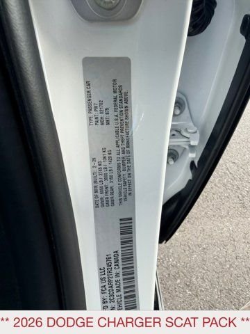 New 2026 White Knuckle Exterior Paint Dodge Scat Pack image 22