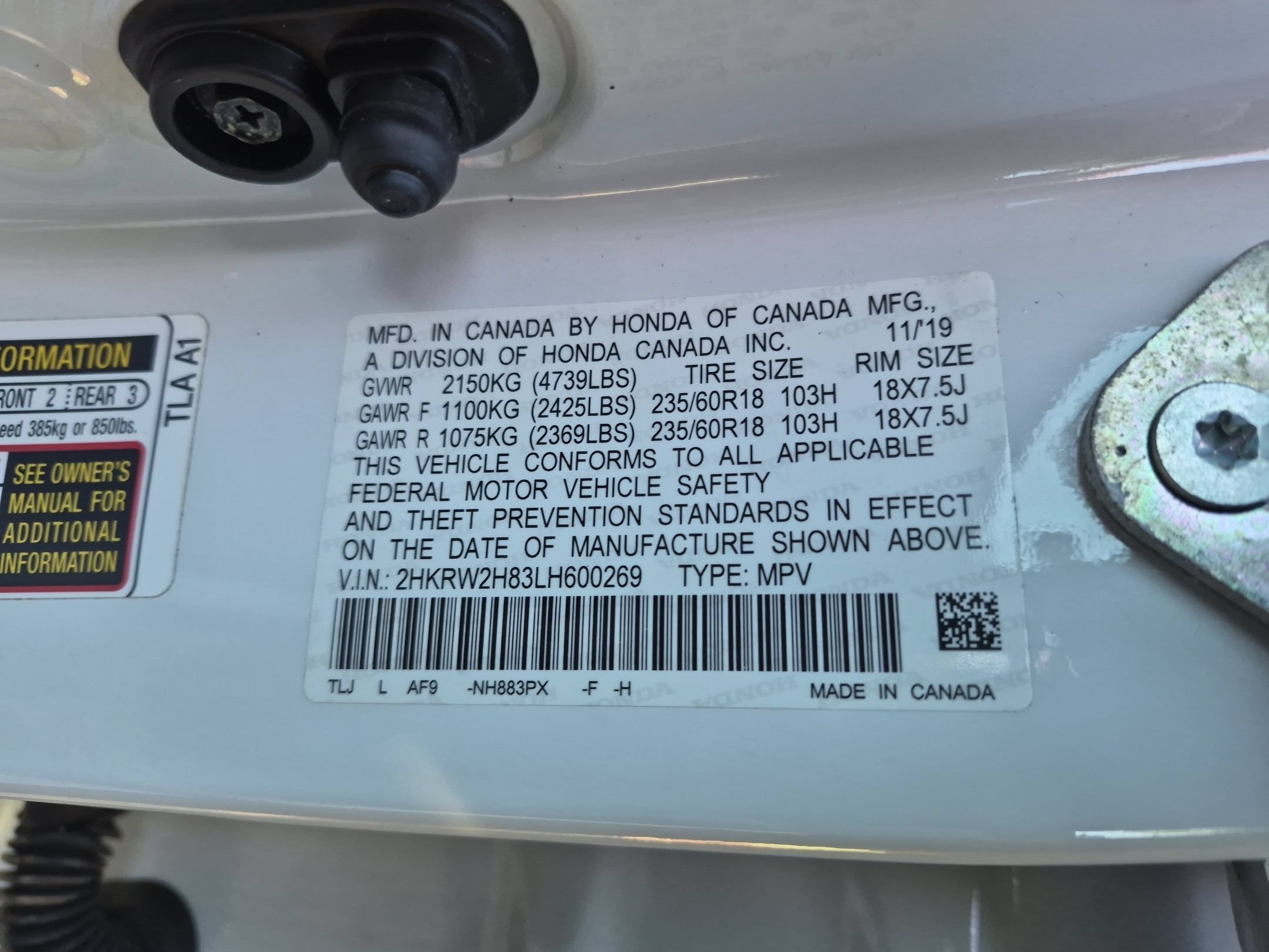 Certified Used 2020 White Honda EX-L image 35